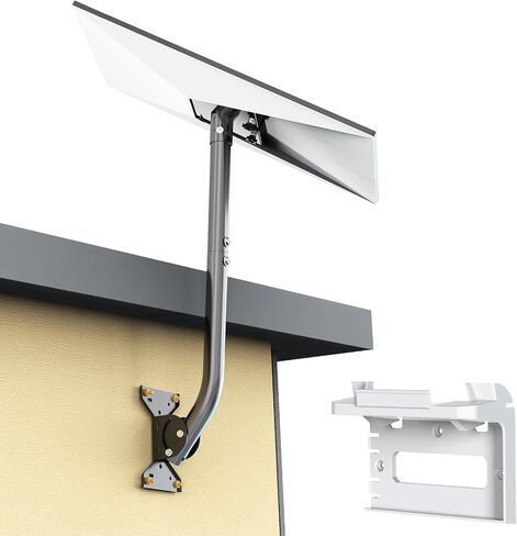 Starlink Gen 3 Mount, Starlink Mounting Kit Compatible with Starlink Gen 3, Starlink Accessories for Wall/Roof Mount, with 2-in-1 Router Mount(Black) in Saudi Arabia