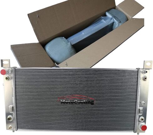 CU2370 34 Inch Aluminum Radiator for Cadillac Escalade ESV EXT, Chevy Avalanche Tahoe Silverado Suburban 1500 2500 3500 HD, GMC Yukon XL Sierra, Hummer H2 V8 1999-2014, 3 Row Radiators in Kuwait