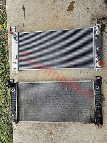 CU2370 34 Inch Aluminum Radiator for Cadillac Escalade ESV EXT, Chevy Avalanche Tahoe Silverado Suburban 1500 2500 3500 HD, GMC Yukon XL Sierra, Hummer H2 V8 1999-2014, 3 Row Radiators in Kuwait