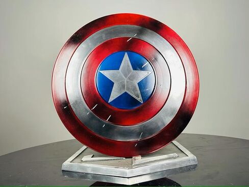 Captain Metal America Shield - Medieval Warrior Mild Steel Shield Premium Captain Shield, Round Halloween Cosplay Shield in Saudi Arabia