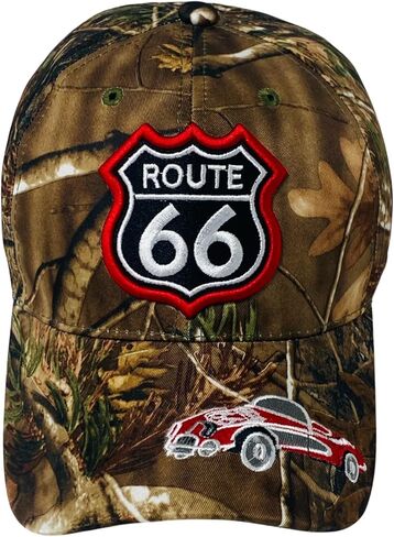 مسار للجنسين 66 قبعة البيسبول المطرزة - قبعة أبي قابلة للتعديل مستوحاة من السفر in Kuwait