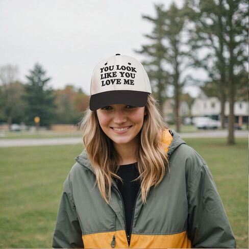 You Look Like You Love Me Hat, Funny Vintage Trucker Hats for Women Men, Trendy Embroidered Snapback Baseball Cap in Saudi Arabia