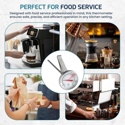 OCS Parts 5-Inch Milk Frothing Thermometer | 30-200° F Thermometer with Clip for Coffee, Cappuccino, Lattes, Mochas, Frothy Milk Foam for Home Espresso Machines, Baristas, Cafes and Coffee Shops in Saudi Arabia