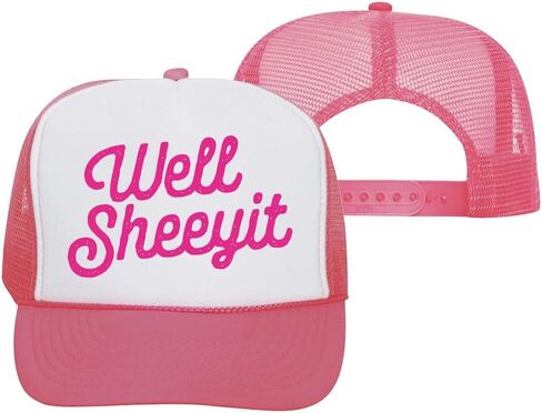 حسنًا ، قبعة Sheeyit Trucker - Southern Snapback Cap للرجال والنساء | الرغوة الأمامية 5 لوحة الشبكة الظهر | ملاءمة قابلة للتعديل in Saudi Arabia