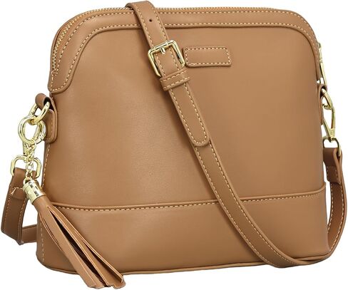 Zip Crossbody Bag for Women, Vegan Leather Phone Purse Shoulder Handbag with Adjustable Strap for Travel/Daily Use in Saudi Arabia