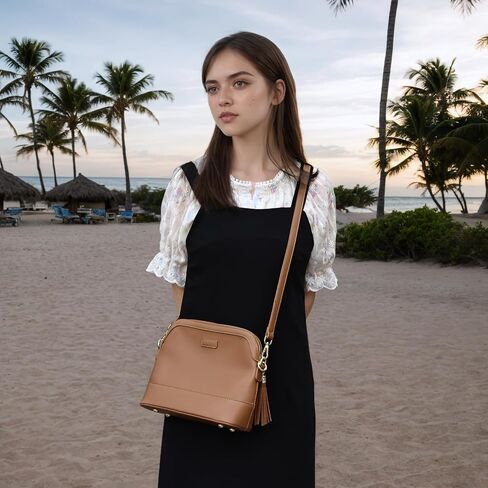 Zip Crossbody Bag for Women, Vegan Leather Phone Purse Shoulder Handbag with Adjustable Strap for Travel/Daily Use in Saudi Arabia