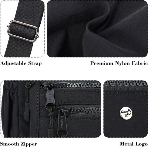 AOCINA Ladies Purses Crossbody Bags for Women Multi Pocket Purse Nylon Lightweight Handbags Shoulder Messenger Bag Pocketbook in Kuwait