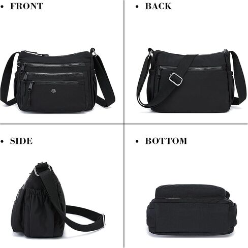 AOCINA Ladies Purses Crossbody Bags for Women Multi Pocket Purse Nylon Lightweight Handbags Shoulder Messenger Bag Pocketbook in Kuwait