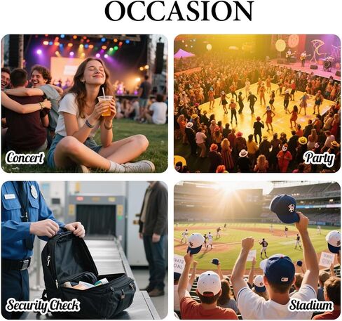 Clear Bag Stadium Approved, Clear Sling Bag with Adjustable Strap for Women Men, Concerts Sports, Events in Kuwait