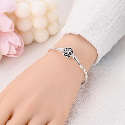 Parmuz 925 Sterling Silver Charms Bracelet for Women Love Heart Summer Ocean Iconic Moments Snake Chain Bracelet with 5A Cubic Zirconia Gift for Girls Mother Daughter in Kuwait
