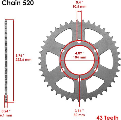 سلسلة محرك Caltric و Sprockets مجموعة متوافقة مع Kawasaki ZX-6R ZX6R ZX-6RR ZX6RR NINJA 2005 2006 in Saudi Arabia