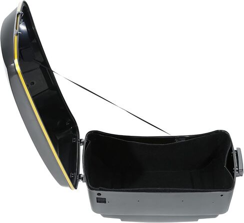 Gold/Black Geometric Shape Fade 13.7" King Pack Trunk W/Latch Key Fit For Harley Tour Pak Touring CVO Road King Road Glide Street Glide Electra Glide Ultra Limited 2014-2025 in Saudi Arabia