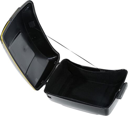 Gold/Black Geometric Shape Fade 13.7" King Pack Trunk W/Latch Key Fit For Harley Tour Pak Touring CVO Road King Road Glide Street Glide Electra Glide Ultra Limited 2014-2025 in Saudi Arabia