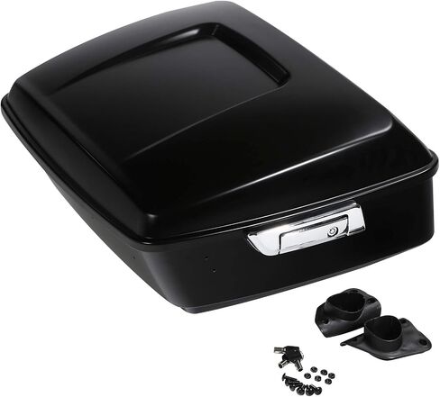 Gold/Black Negetric Shape Fade 13.7 "King Pack Trunk w/Latch Key Fit for Harley Tour Pak Touring Cvo Road Road Glide Glide Electra Glide Ultra Limited 2014-2025 in Saudi Arabia