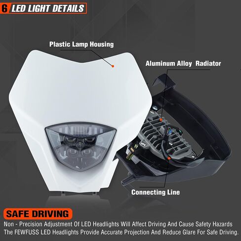 Universal Dirt Bike LED LED LAD - Motorcycle LED LED LED FOR PIK BIKE ATV (RED) in Kuwait