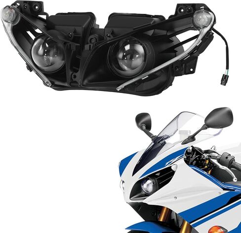 Green-L Motorcycle Front Headlight Headlamp Assembly Fit for Yamaha YZF-R1 2012-2014 in Saudi Arabia