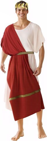 Ancient Greek Toga Adult Roman Costume with Headband Halloween Cosplay Outfit in Saudi Arabia