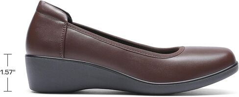 DREAM PAIRS Women's Low Wedges Heels Pumps Comfortable Slip-on Round Toe Dress Work Shoes for Office Business in Saudi Arabia