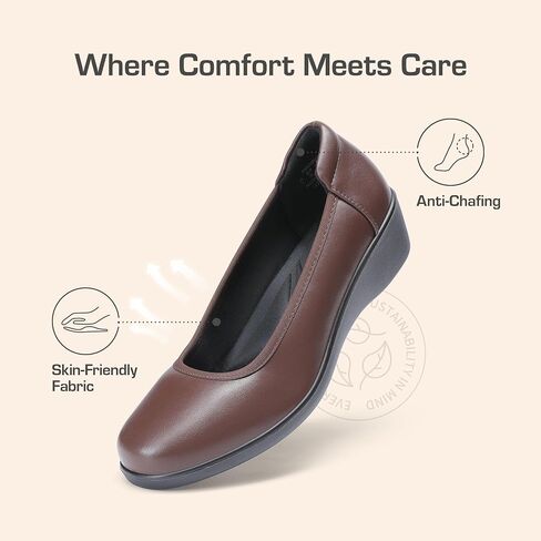 DREAM PAIRS Women's Low Wedges Heels Pumps Comfortable Slip-on Round Toe Dress Work Shoes for Office Business in Saudi Arabia