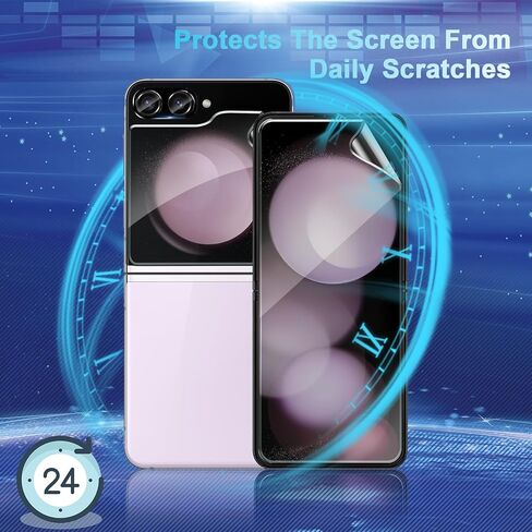[3 + 3 + 2 Pack] for Samsung Galaxy Z flip 6 5G Screen Protector, 3 Pack Inner TPU Screen Protector + 3 Pack External Tempered Glass + 2 Pack Camera Lens Protector, Easy Install with Alignment Tool in Saudi Arabia
