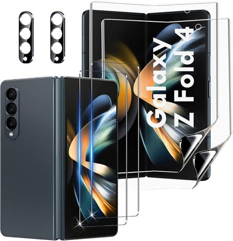 [3 + 3 + 2 حزمة] واقي شاشة Samsung Galaxy Z flip 6 5G، 3 عبوات واقي شاشة داخلي من مادة TPU + 3 عبوات من الزجاج المقسى الخارجي + 2 واقي عدسة الكاميرا، سهل التركيب باستخدام أداة المحاذاة in Kuwait