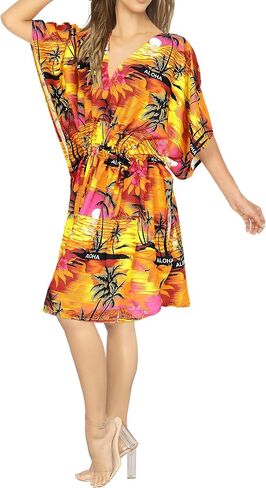 ملابس نوم نسائية صيفية ليلية من LA LEELA Dashiki House Dress Batik Caftan Maxi Kaftan ملابس نوم للنساء ثوب نوم مقاس كبير 2X-3X Regal، Sun in Kuwait