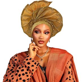 أغطية الرأس النيجيرية أفريقيا ، عصابة رأس جيلي ، التفاف اليد بالخرز - مصنوعة لحفلات الزفاف أحداث الأحداث in Kuwait