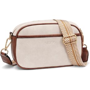 حقائب كروس جلدية للنساء: حقائب يد جلدية نباتية مع حقيبة كتف مصممة بحزام جيتار عريض قابل للتعديل in Kuwait