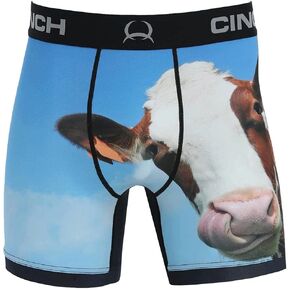 Cinch Men's 6 Inch Cow Boxer Brief Multi L in Saudi Arabia