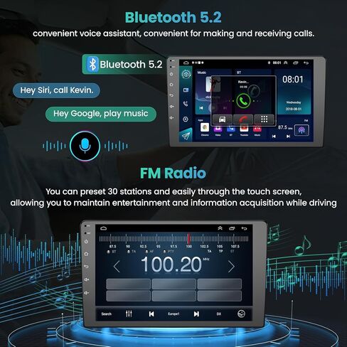 Car Stereo Radio for Honda CRV 2007-2011, Android 12.0 (4G RAM 64G ROM) 9 Inch 5G WiFi CRV Radio Support Carplay/Android Auto,GPS Navigation with Bluetooth,Backup Camera 1080P,SWC/FM Radio in Kuwait
