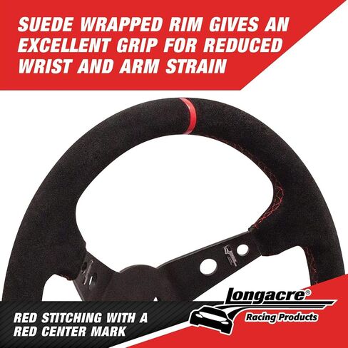 Longacre 52-56797 Pro Alum. Racing Wheel, Suede Rim, 15" Blk in Saudi Arabia