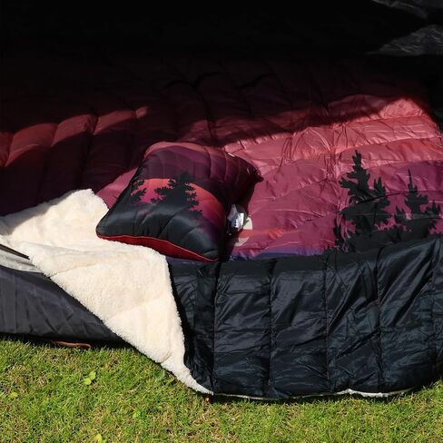 بطانية التخييم ، بطانية تخييم دافئة ناعمة ، بطانية معسكر سميكة ، لحاف التخييم منتفخ لبطانية في الهواء الطلق بالطقس البارد للسفر ، الملعب ، المشي لمسافات طويلة ، نزهات in Kuwait