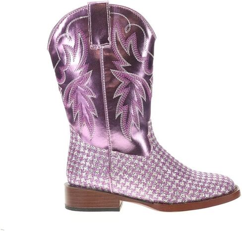 Roper Kids Girls Glitter Gless Round Toe أحذية غير رسمية في العجل الأرجواني in Saudi Arabia