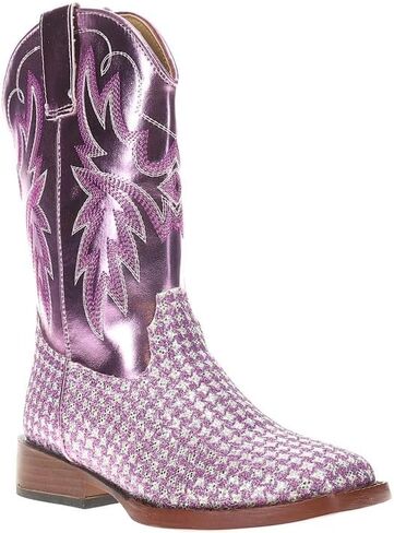 Roper Kids Girls Glitter Gless Round Toe أحذية غير رسمية في العجل الأرجواني in Saudi Arabia
