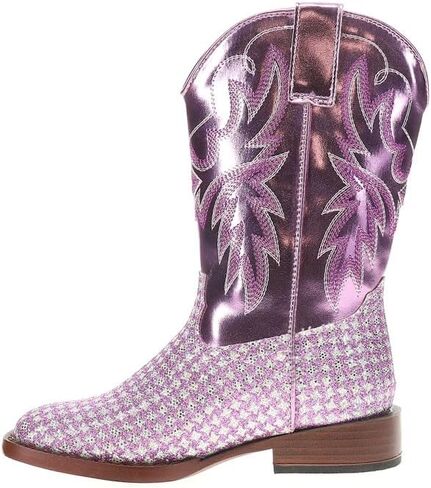 Roper Kids Girls Glitter Gless Round Toe أحذية غير رسمية في العجل الأرجواني in Saudi Arabia