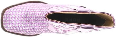 Roper Kids Girls Glitter Gless Round Toe أحذية غير رسمية في العجل الأرجواني in Saudi Arabia