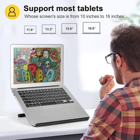Parblo PR120 Drawing Tablet Stand,for 13.3 to 32 inches Drawing Monitor Graphic Drawing Tablet, Compatible with Wacom Cintiq 16, Kamvas 20/Kamvas 22/Plus/Kamvas 24/Kamvas 24 Plus/Kamvas Pro 24(4K) in Kuwait