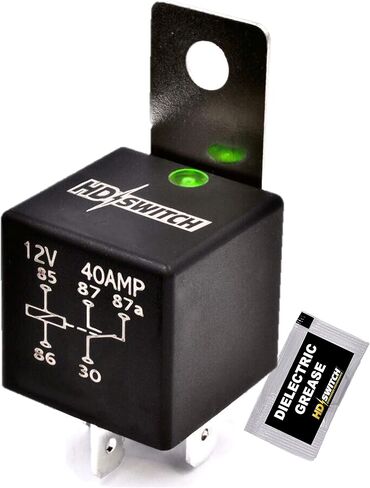 HD Switch 12V 40A ترحيل مقاوم للماء يستبدل YLE YL314-12V-C-S ، MIDTEX V461B300 12VDC W/LED CONCTION LIGHT & DIELECTRIC in Saudi Arabia