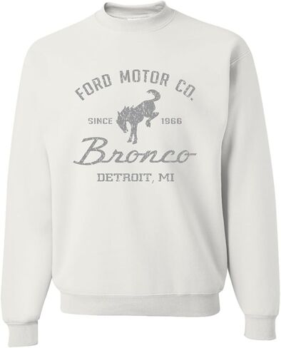 Shark & Hammer Ford Motor Co Detroit Michigan ، Classic Bronco 1966 Cars and Trucks Crewneck Sweatshirt in Saudi Arabia