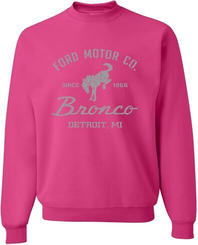 Shark & Hammer Ford Motor Co Detroit Michigan ، Classic Bronco 1966 Cars and Trucks Crewneck Sweatshirt in Saudi Arabia