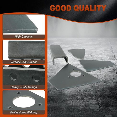 Vertical Channel Weld On Tongue Adapter for Trailer A-Frames - Up to 20,000 lbs GTW, Part # SH-410-C in Saudi Arabia