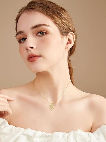 14k Gold Infinity Heart Necklace for Women, My Infinite Love Jewelry Birthday Christmas Gifts for Her Girlfriend Mom Wife 18 inches in Saudi Arabia