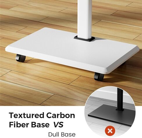 حامل تلفزيون متنقل لشاشات تلفزيون LCD مسطحة/منحنية مقاس 23-60 بوصة، وعربة تلفزيون قابلة للإمالة تحمل ما يصل إلى 55 رطلًا حامل محمول مع رف كمبيوتر محمول وأرضية متدحرجة بحد أقصى 400 × 400 مم in Kuwait