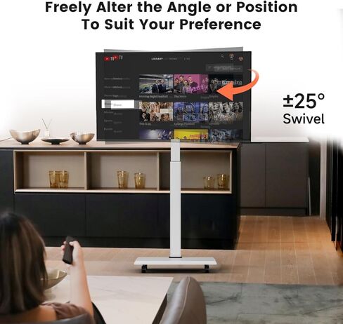 حامل تلفزيون متنقل لشاشات تلفزيون LCD مسطحة/منحنية مقاس 23-60 بوصة، وعربة تلفزيون قابلة للإمالة تحمل ما يصل إلى 55 رطلًا حامل محمول مع رف كمبيوتر محمول وأرضية متدحرجة بحد أقصى 400 × 400 مم in Kuwait