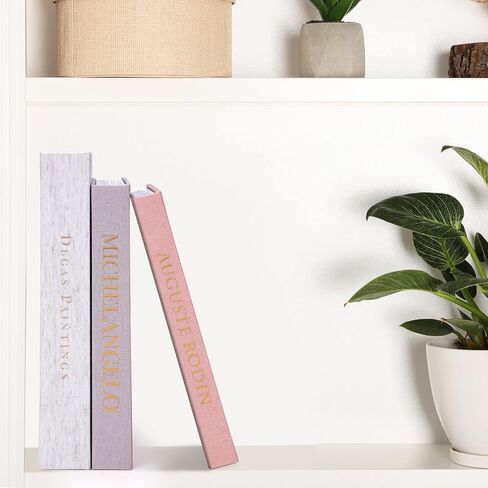 XKDOUS Set of 3 Linen Decorative Books with Gold Foil Cover Faux Book Storage Box for Coffee Table, Bathroom Shelf & Home Decor in Saudi Arabia