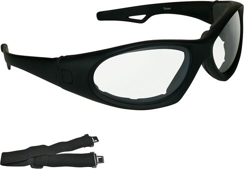 Bikershades Motorcycle Safety Glasses Goggles Interchangeable for Mens LARGE Head Sizes in Kuwait