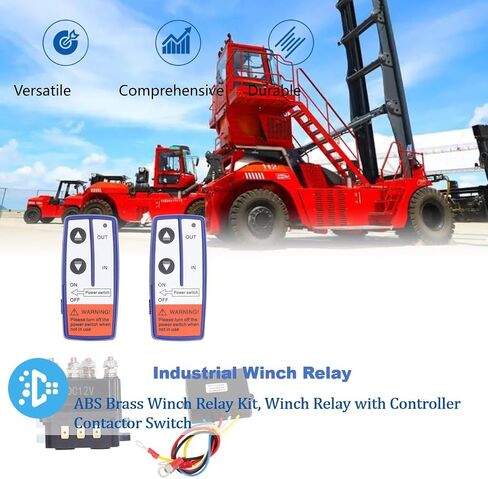 12V 250A ترحيل WINCH الصناعي ، ABS BRASS WINCH RELAY KIT ، RELAY WINCH مع مفتاح توصيل وحدة تحكم للسيارة الصناعية ATV UTV 2000 إلى 5000 رطل ، ويشمل 6 OVSOR حماية in Kuwait
