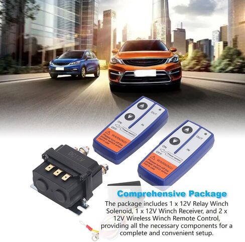 12V 250A ترحيل WINCH الصناعي ، ABS BRASS WINCH RELAY KIT ، RELAY WINCH مع مفتاح توصيل وحدة تحكم للسيارة الصناعية ATV UTV 2000 إلى 5000 رطل ، ويشمل 6 OVSOR حماية in Kuwait