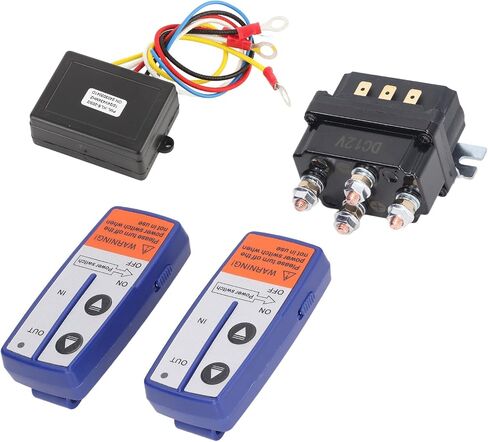 12V 250A ترحيل WINCH الصناعي ، ABS BRASS WINCH RELAY KIT ، RELAY WINCH مع مفتاح توصيل وحدة تحكم للسيارة الصناعية ATV UTV 2000 إلى 5000 رطل ، ويشمل 6 OVSOR حماية in Kuwait