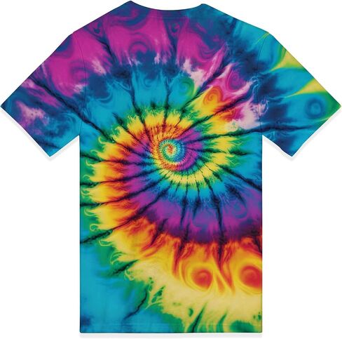 Unisex Tie Dye T-Shirt Short Sleeve Novelty Crewneck Tee for Men Women in Saudi Arabia